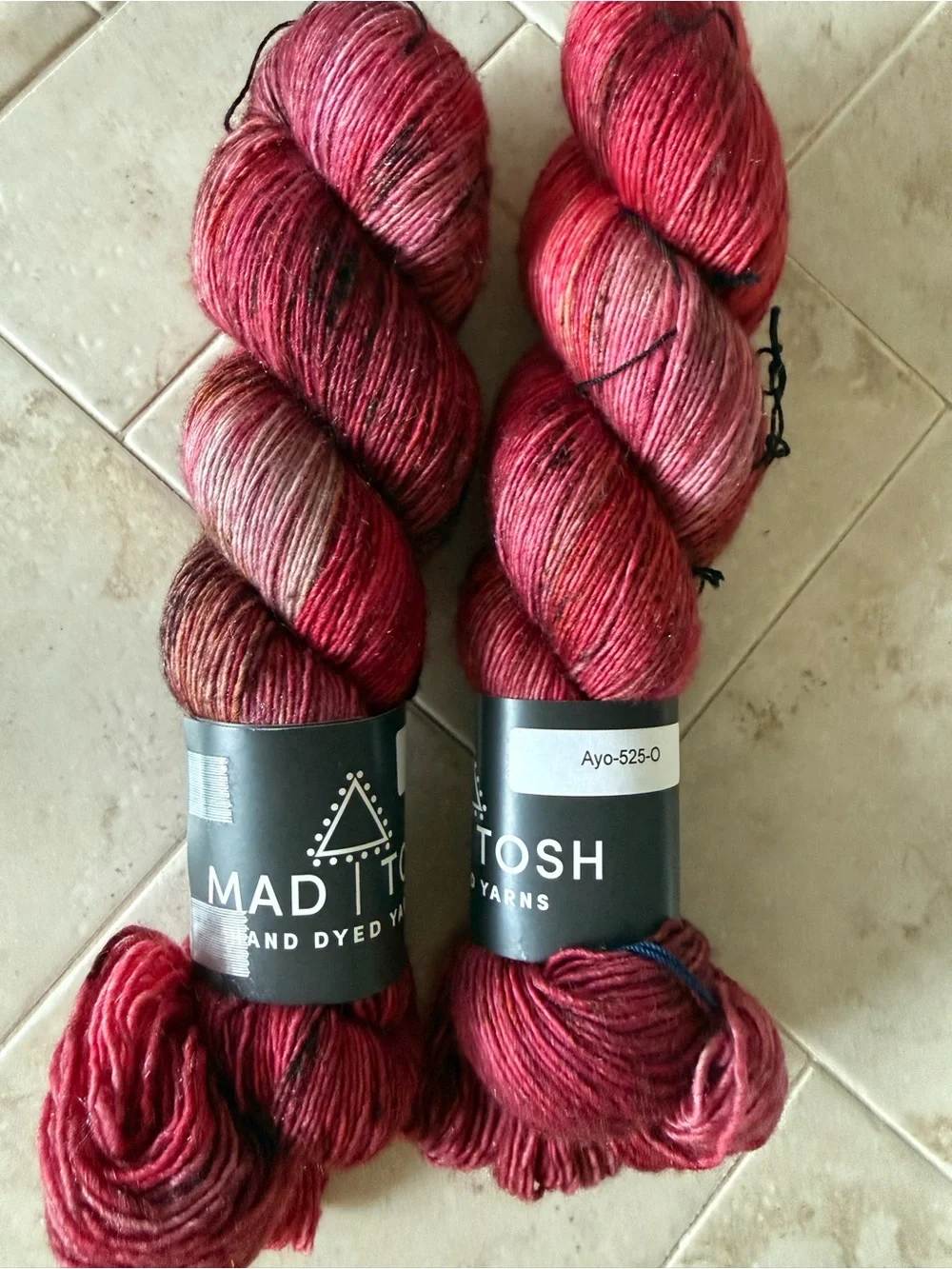 MadTosh Hand Dyed Yarn - Variegated Berry Red - Ago
